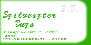 szilveszter duzs business card