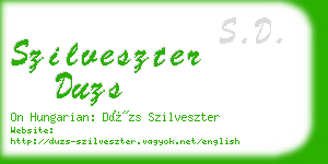 szilveszter duzs business card